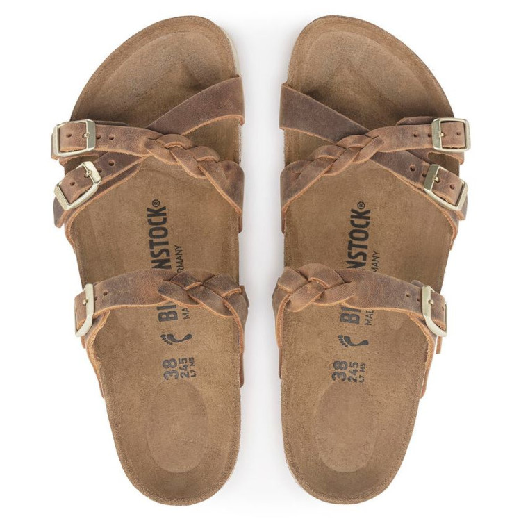 Birkenstock Franca Braided Oiled Leath | Cognac | Reg Width - Women's (1024052) - Image 3